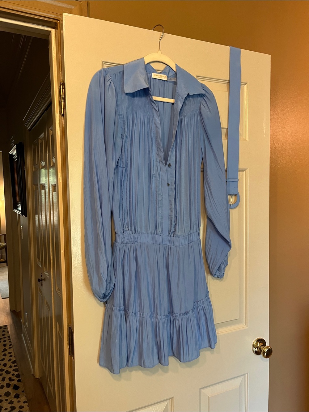 Ramy Brook Light Blue Dress with Removable Belt - Picture 2 of 5